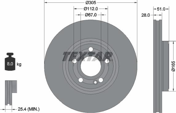 Textar 92323405 - Kočioni disk www.molydon.hr