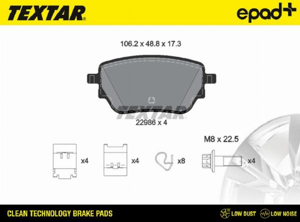 Textar 2298601CP - Komplet Pločica, disk-kočnica www.molydon.hr