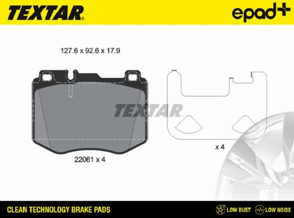 Textar 2206101CP - Komplet Pločica, disk-kočnica www.molydon.hr