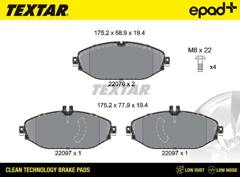 Textar 2207601CP - Komplet Pločica, disk-kočnica www.molydon.hr