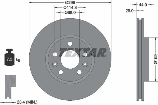 Textar 92300703 - Kočioni disk www.molydon.hr