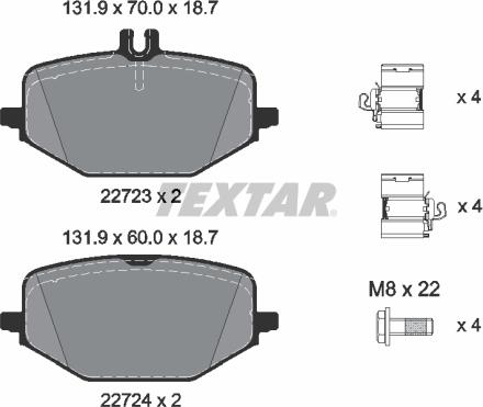 Textar 2272303 - Komplet Pločica, disk-kočnica www.molydon.hr