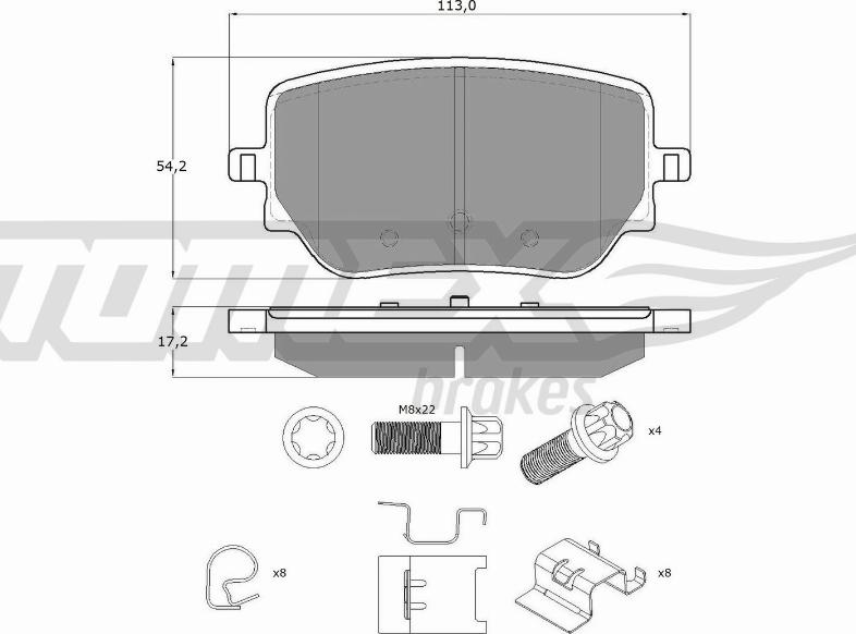 TOMEX brakes TX 19-49 - Komplet Pločica, disk-kočnica www.molydon.hr