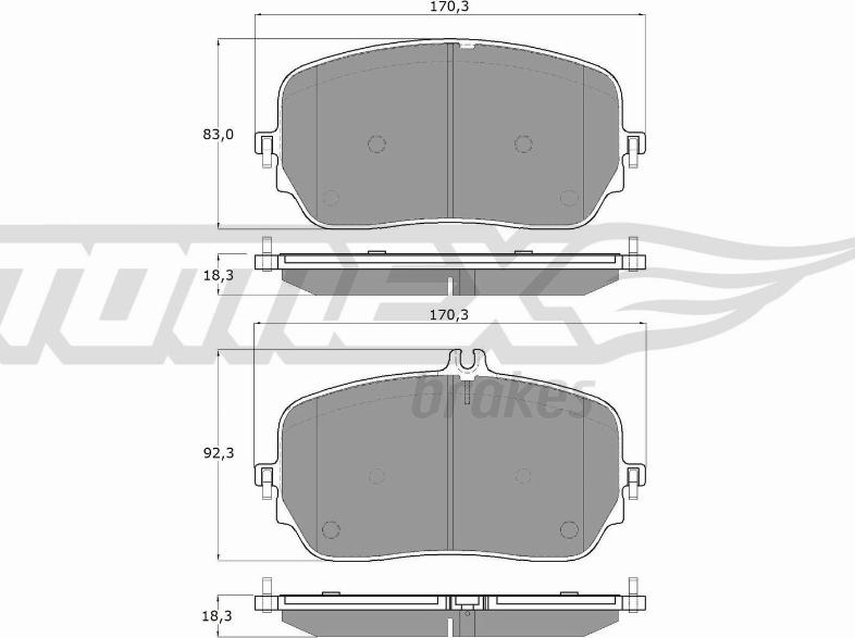TOMEX brakes TX 19-78 - Komplet Pločica, disk-kočnica www.molydon.hr