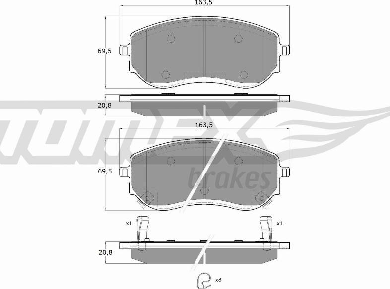 TOMEX brakes TX 15-65 - Komplet Pločica, disk-kočnica www.molydon.hr