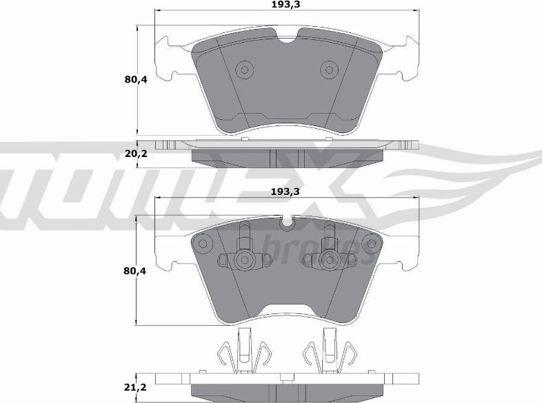 TOMEX brakes TX 16-32 - Komplet Pločica, disk-kočnica www.molydon.hr