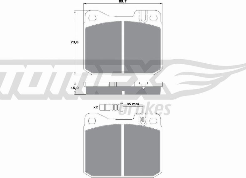TOMEX brakes TX 10-221 - Komplet Pločica, disk-kočnica www.molydon.hr