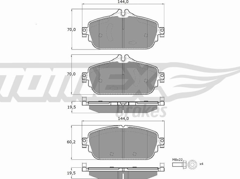TOMEX brakes TX 18-74 - Komplet Pločica, disk-kočnica www.molydon.hr