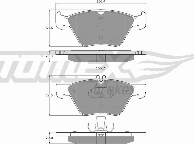 TOMEX brakes TX 12-82 - Komplet Pločica, disk-kočnica www.molydon.hr