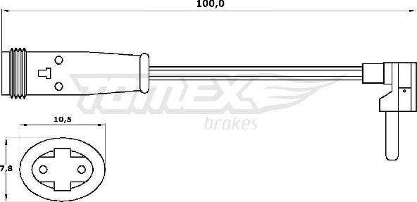 TOMEX brakes TX 30-27 - Signalni kontakt, trosenje kočione plocice www.molydon.hr
