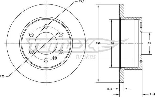TOMEX brakes TX 71-60 - Kočioni disk www.molydon.hr