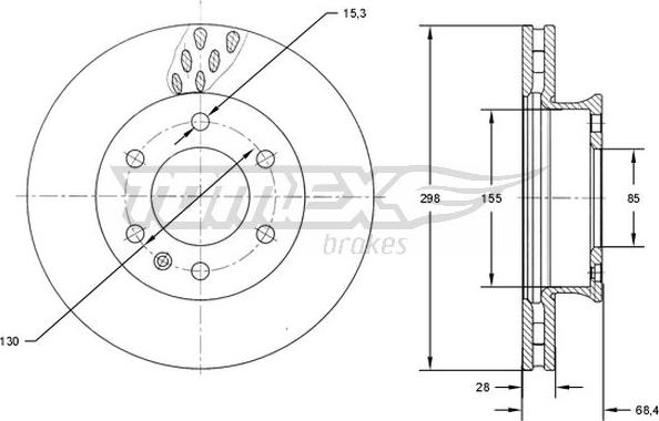 TOMEX brakes TX 71-19 - Kočioni disk www.molydon.hr