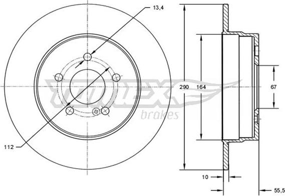 TOMEX brakes TX 73-10 - Kočioni disk www.molydon.hr