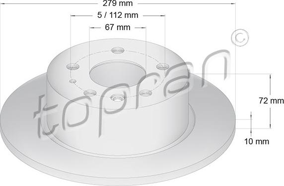 Topran 400 859 - Kočioni disk www.molydon.hr