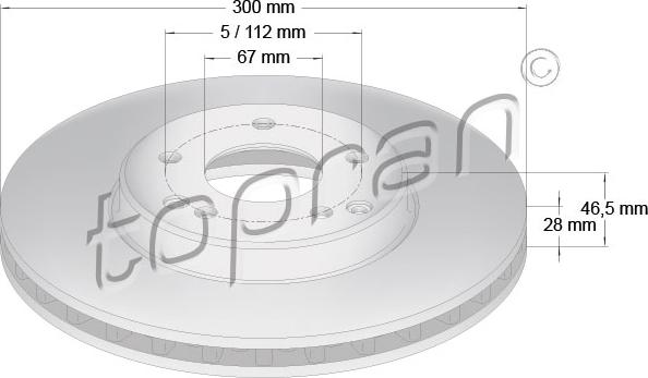 Topran 400 855 - Kočioni disk www.molydon.hr