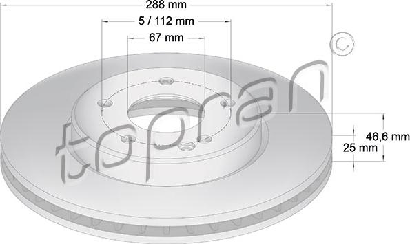 Topran 400 856 - Kočioni disk www.molydon.hr