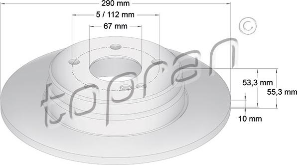 Topran 400 863 - Kočioni disk www.molydon.hr