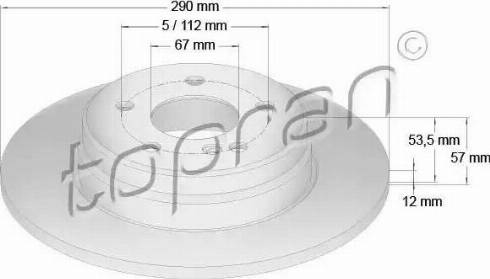 Topran 400 862 - Kočioni disk www.molydon.hr