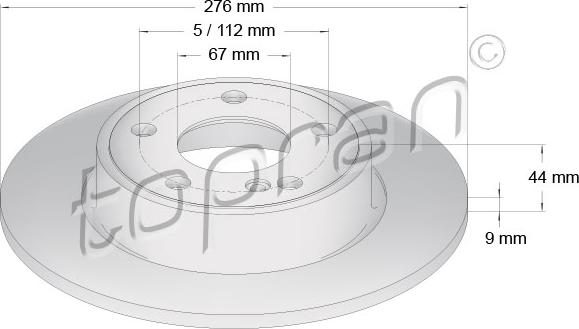 Topran 408 556 - Kočioni disk www.molydon.hr