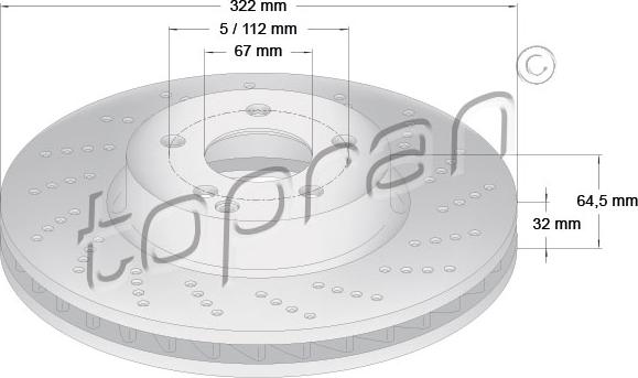 Topran 408 830 - Kočioni disk www.molydon.hr