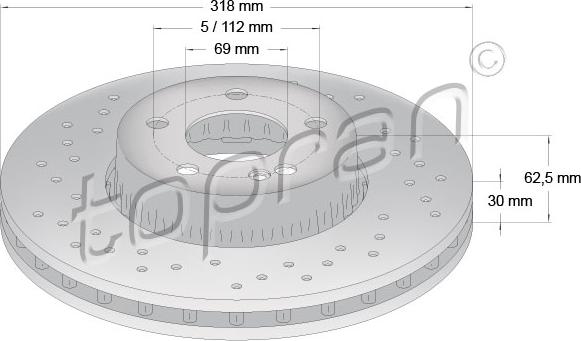 Topran 631 164 - Kočioni disk www.molydon.hr