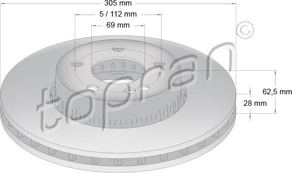Topran 631 165 - Kočioni disk www.molydon.hr
