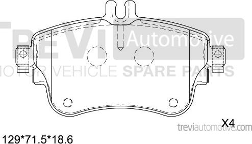 Trevi Automotive PF1485 - Komplet Pločica, disk-kočnica www.molydon.hr
