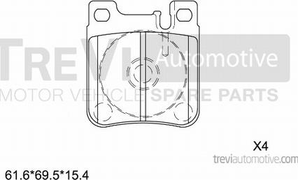 Trevi Automotive PF1583 - Komplet Pločica, disk-kočnica www.molydon.hr