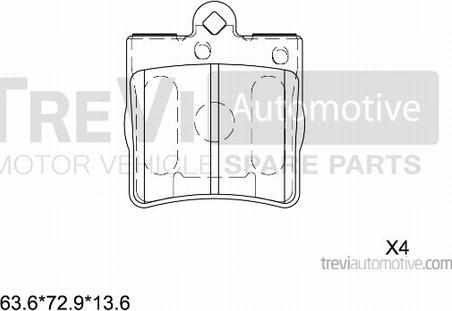 Trevi Automotive PF1059 - Komplet Pločica, disk-kočnica www.molydon.hr