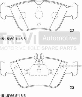 Trevi Automotive PF1010 - Komplet Pločica, disk-kočnica www.molydon.hr