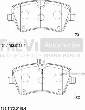 Trevi Automotive PF1104 - Komplet Pločica, disk-kočnica www.molydon.hr