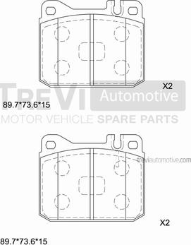 Trevi Automotive PF1105 - Komplet Pločica, disk-kočnica www.molydon.hr