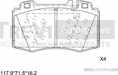 Trevi Automotive PF1102 - Komplet Pločica, disk-kočnica www.molydon.hr
