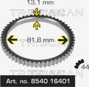 Triscan 8540 16401 - Senzorski prsten, ABS www.molydon.hr