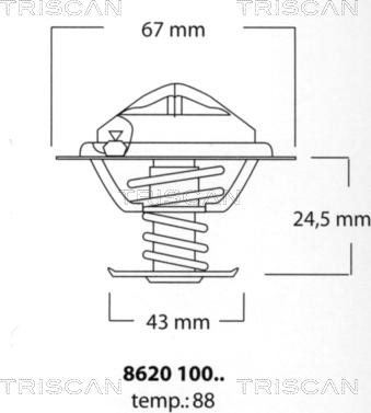 Triscan 8620 10088 - Termostat, rashladna tekućinu www.molydon.hr
