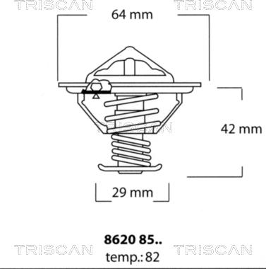Triscan 8620 8582 - Termostat, rashladna tekućinu www.molydon.hr