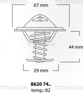 Triscan 8620 7482 - Termostat, rashladna tekućinu www.molydon.hr