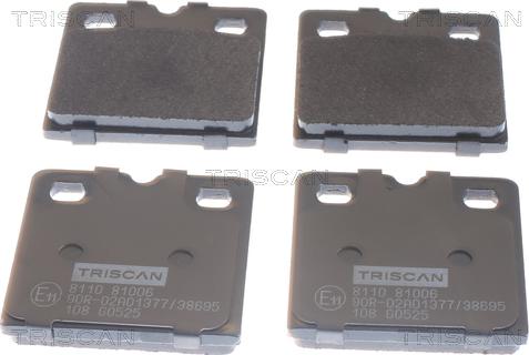 Triscan 8110 81006 - Komplet Pločica, rucna disk-kočnica www.molydon.hr