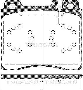 Triscan 8110 23004 - Komplet Pločica, disk-kočnica www.molydon.hr