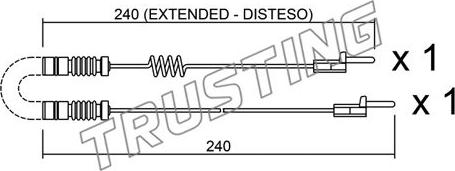 Trusting SU.109K - Signalni kontakt, trosenje kočione plocice www.molydon.hr