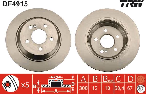TRW DF4915 - Kočioni disk www.molydon.hr