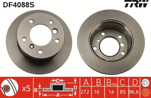 TRW DF4088S - Kočioni disk www.molydon.hr