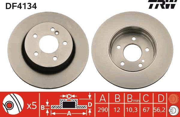 TRW DF4134 - Kočioni disk www.molydon.hr