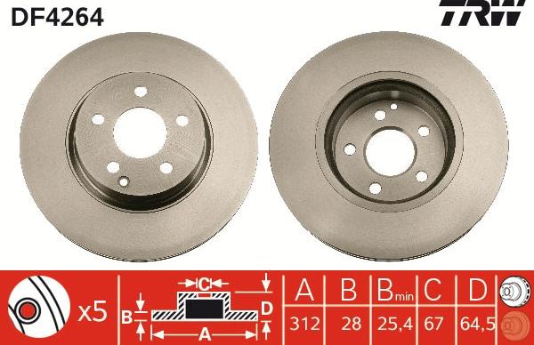 TRW DF4264 - Kočioni disk www.molydon.hr
