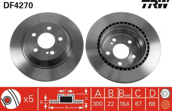 TRW DF4270 - Kočioni disk www.molydon.hr