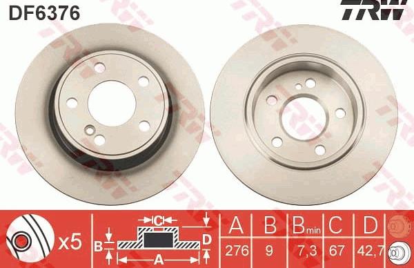 TRW DF6376 - Kočioni disk www.molydon.hr