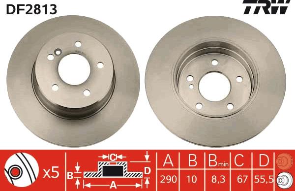 TRW DF2813 - Kočioni disk www.molydon.hr