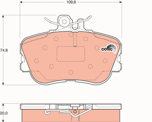 TRW GDB1094 - Komplet Pločica, disk-kočnica www.molydon.hr