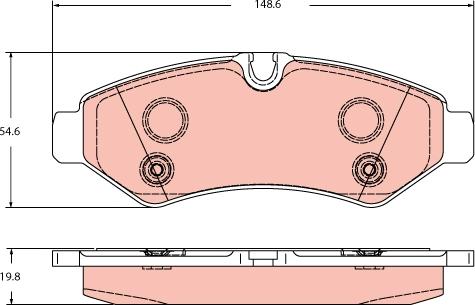 TRW GDB2422 - Komplet Pločica, disk-kočnica www.molydon.hr