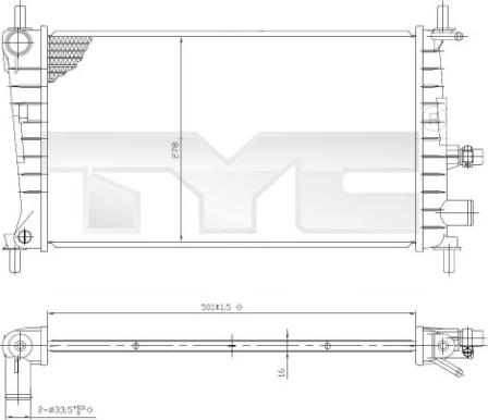 TYC 710-0026 - Hladnjak, hladjenje motora www.molydon.hr